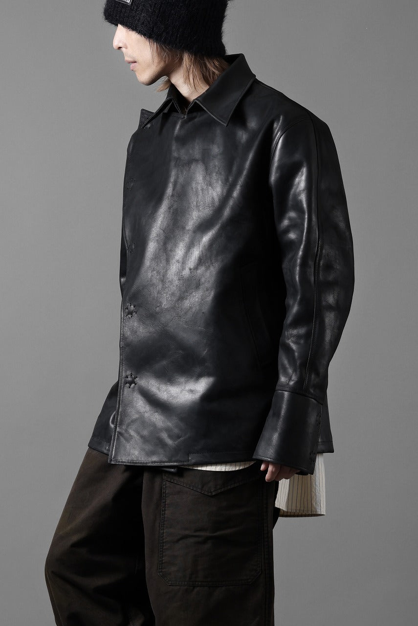 ierib exclusive Jean Coat-Blouson / Horse Nubuck Leather (BLACK)