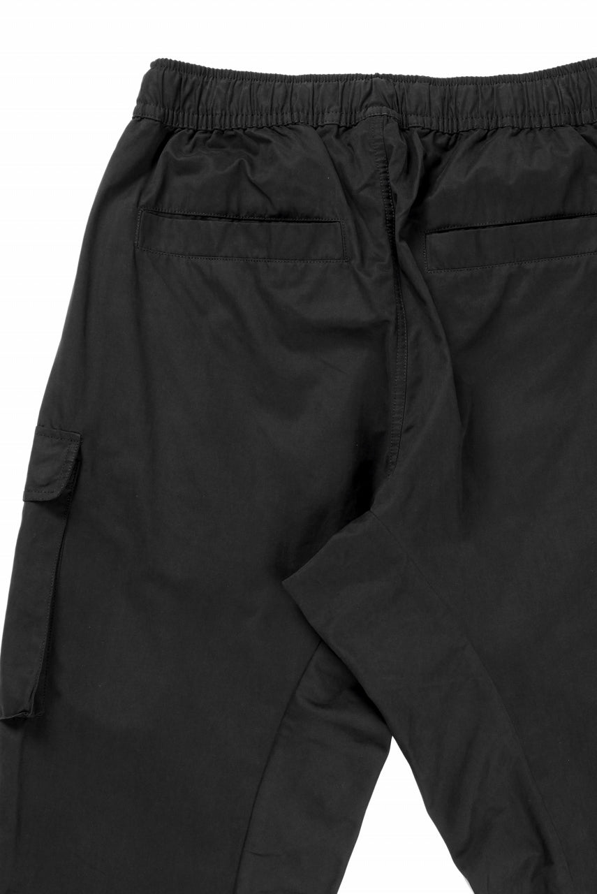 画像をギャラリービューアに読み込む, thom/krom CINCH CLOSURE CARGO TROUSERS / PEACHED COTTON MIX (BLACK)