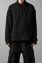 Load image into Gallery viewer, N/07 OPEN COLLAR L/S SHIRT / FRENCH CARZE (BLACK)