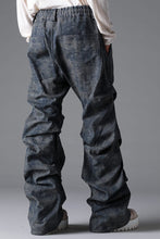 Load image into Gallery viewer, A.F ARTEFACT TUCKED DRAPE PANTS / BLENDED SHADES DENIM (STEEL BLUE)