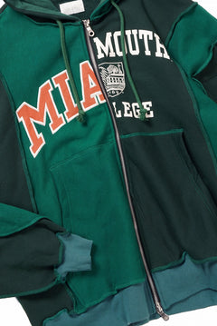 画像をギャラリービューアに読み込む, CHANGES REMAKE PANELED HOODIE (MULTI GREEN #A)