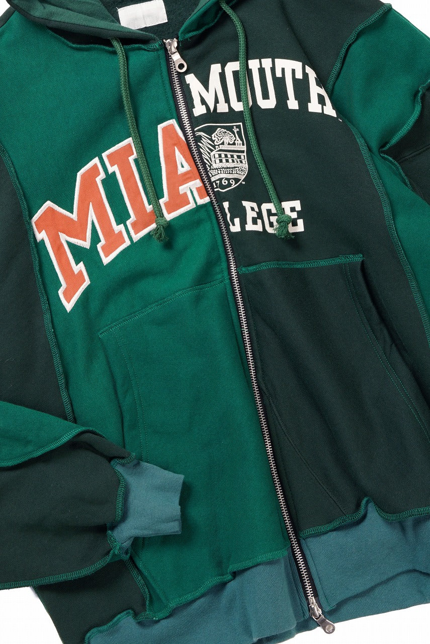 画像をギャラリービューアに読み込む, CHANGES REMAKE PANELED HOODIE (MULTI GREEN #A)