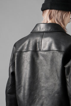 Load image into Gallery viewer, ierib EX-Collared Zip Jacket / Horse Nubuck Leather (BLACK)