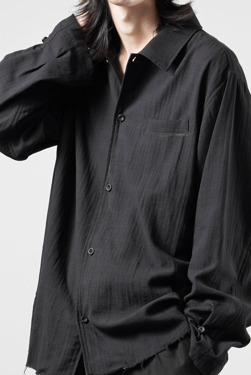 画像をギャラリービューアに読み込む, Professor.E EMBROIDERED SHIRT (BLACK)