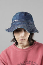 Load image into Gallery viewer, MADNESS NV. NEP DENIM BUCKET HAT (INDIGO)