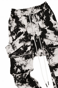 画像をギャラリービューアに読み込む, A.F ARTEFACT BELT CARGO SAROUEL JOGGER / MOTTLED DYING (BLACK x IVORY)