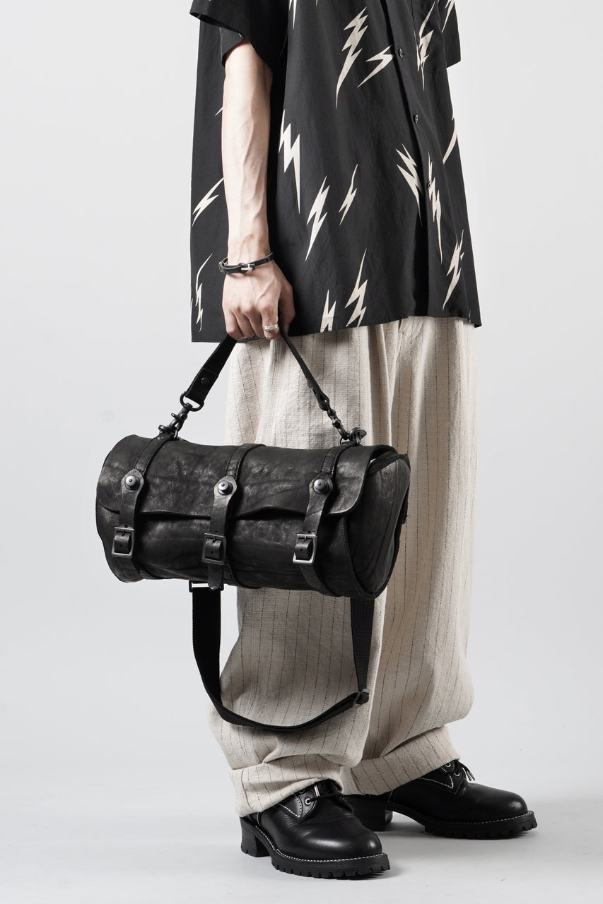 Load image into Gallery viewer, ISAMU KATAYAMA BACKLASH ITALY SHOULDER GARMENT-DYED BACKPACK (BLACK)