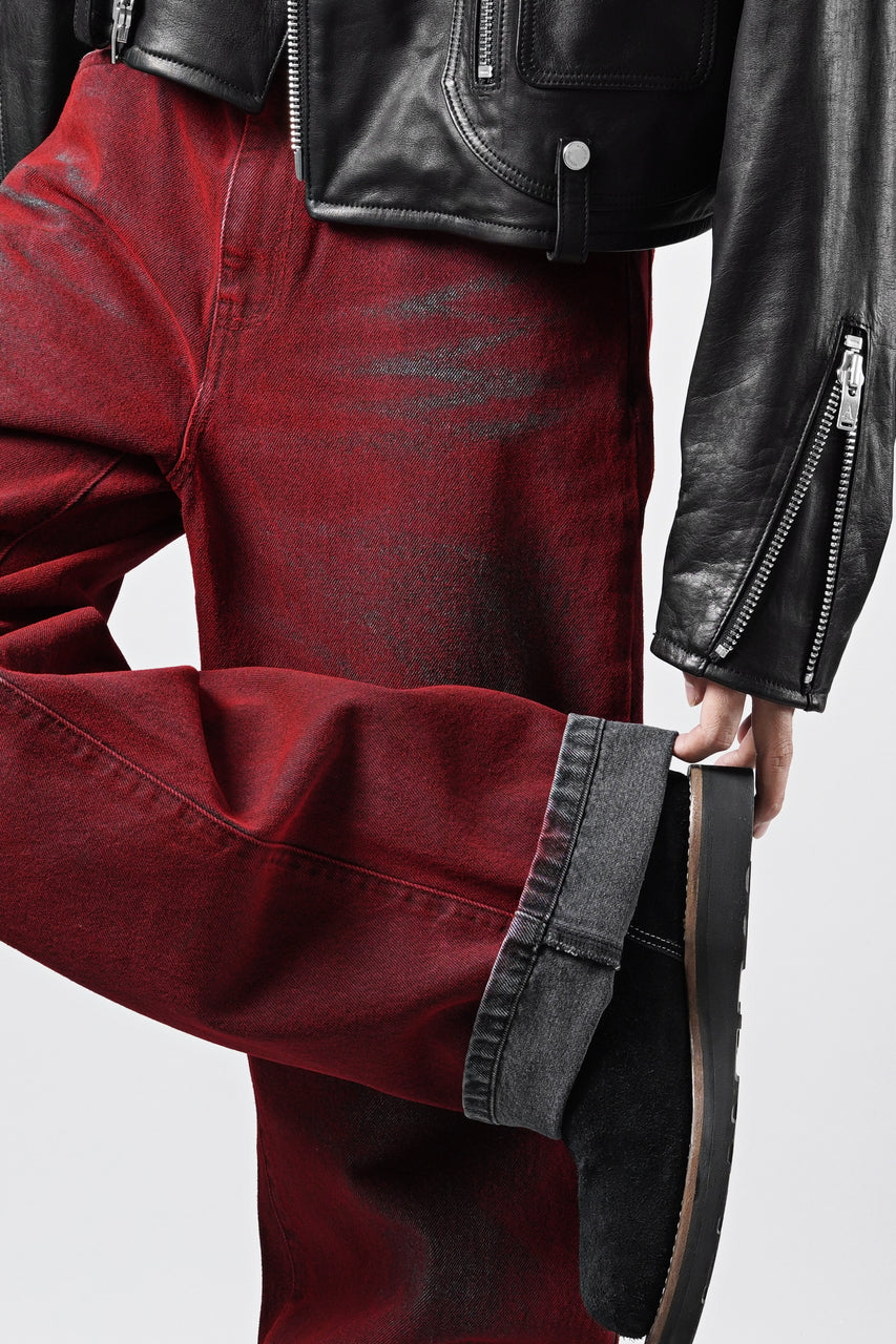 画像をギャラリービューアに読み込む, LITTLEBIG Flocked Denim Pants (RED)