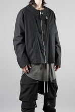 画像をギャラリービューアに読み込む, thom/krom COLLARLESS JACKET / STRETCH COTTON (BLACK)【26SS PRE SALE】