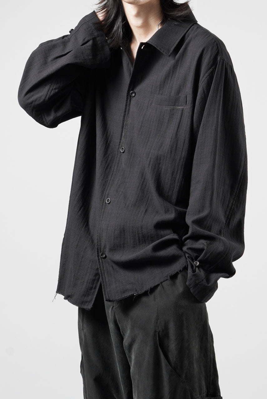 画像をギャラリービューアに読み込む, Professor.E EMBROIDERED SHIRT (BLACK)