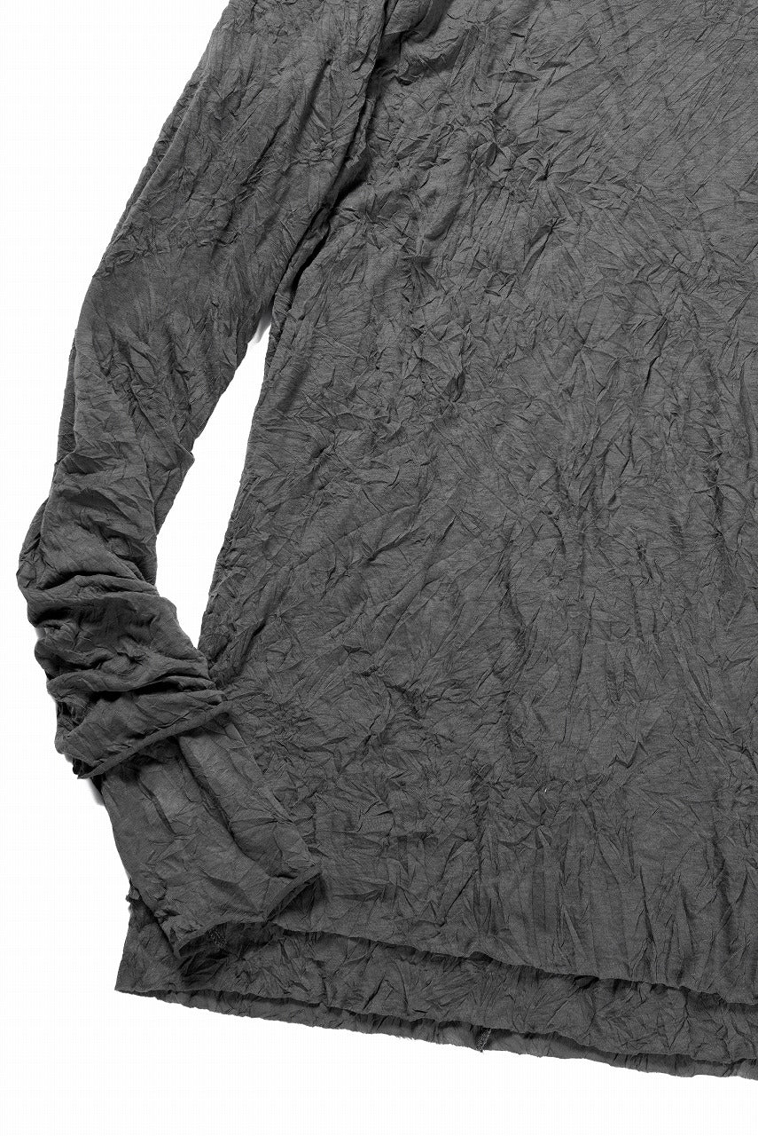画像をギャラリービューアに読み込む, A.F ARTEFACT CRUMPLE DOUBLE LAYER L/S TOPS (GREY x GREY)
