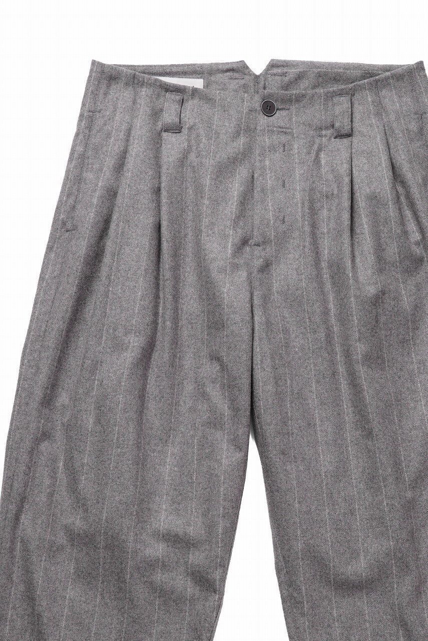 画像をギャラリービューアに読み込む, Hannibal. Wide Pleated Trousers / Homer 222. (GREY MARBLE)