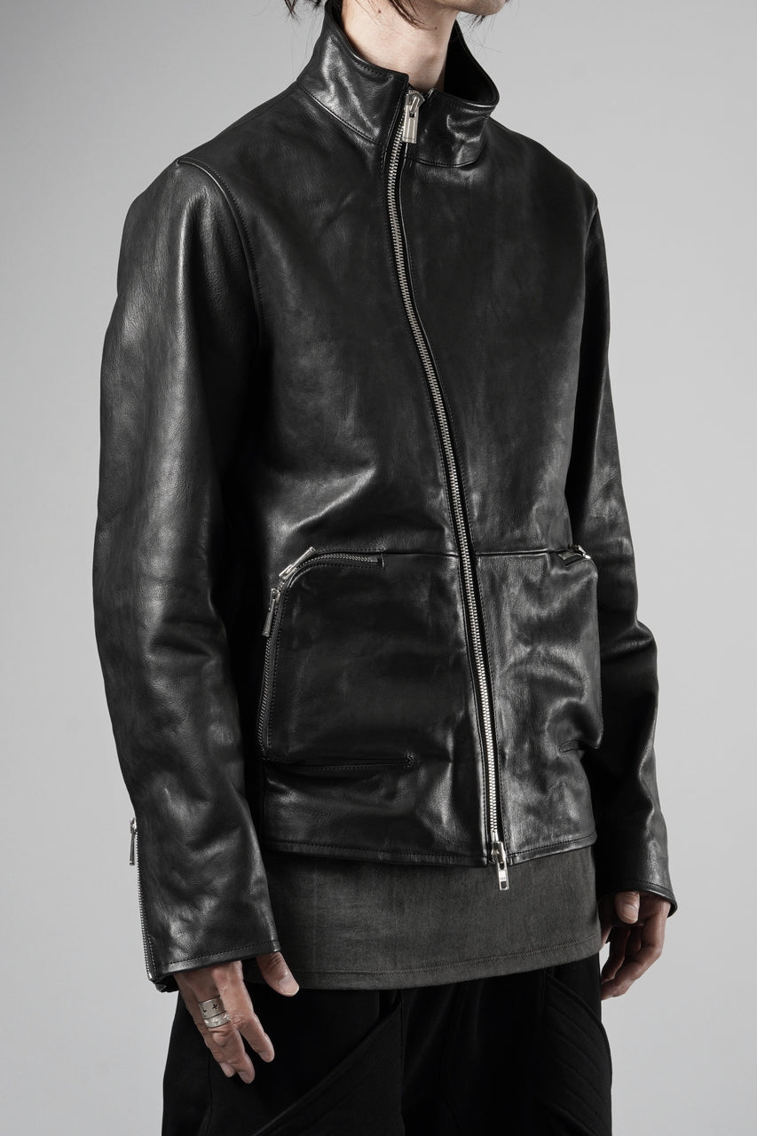 画像をギャラリービューアに読み込む, Portaille exclusive wp001 MOTO JACKET / ROMA SOFT TANNED LEATHER (BLACK)