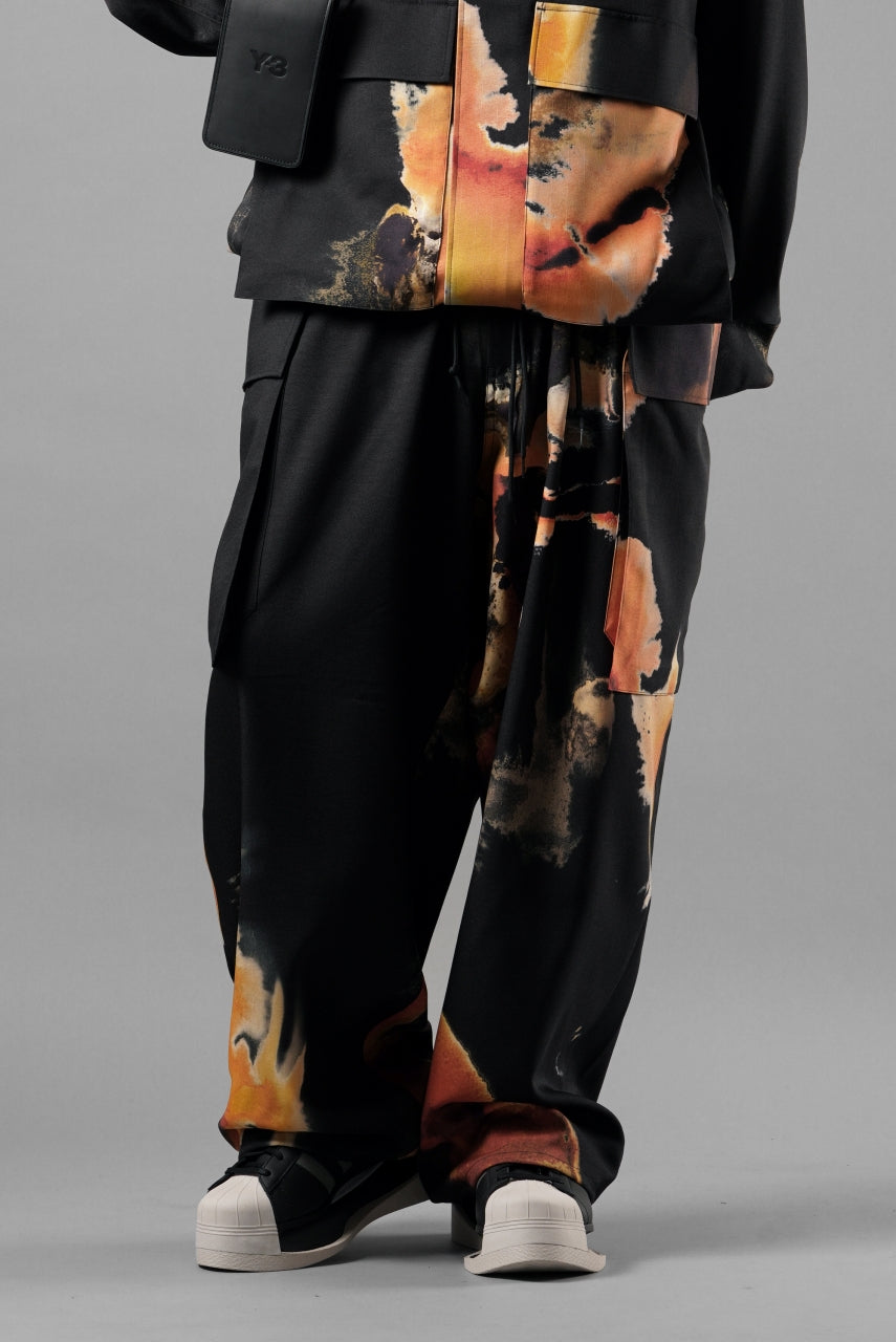 画像をギャラリービューアに読み込む, Y-3 Yohji Yamamoto AOP SPORT UNIFORM CARGO PANTS (BLACK + MULTI)