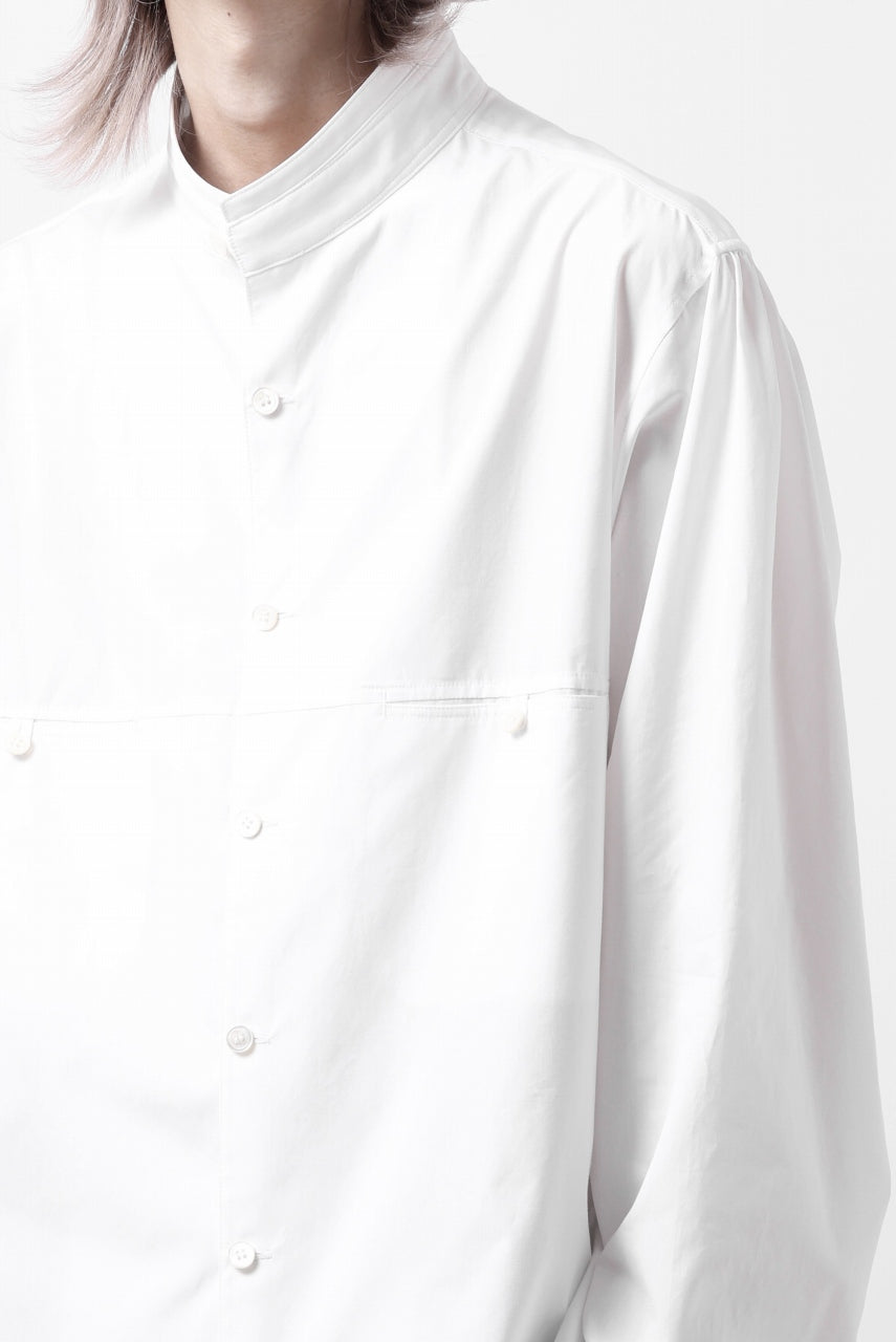 Load image into Gallery viewer, Y&#39;s for men CHEST SWITCHING POCKETS BLOUSE / 100/2 BROAD COTTON (WHITE)