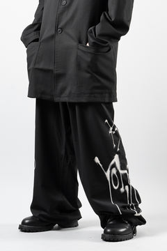 Load image into Gallery viewer, Y-3 Yohji Yamamoto CHITO GRAPHIC WIDE WOOL PANTS (BLACK)