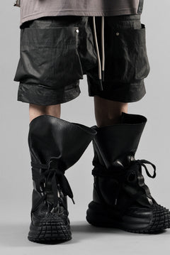 画像をギャラリービューアに読み込む, beauty : beast x MAGARIMONO x LOOM exclusive LEATHER SACK BOOTS (BLACK)
