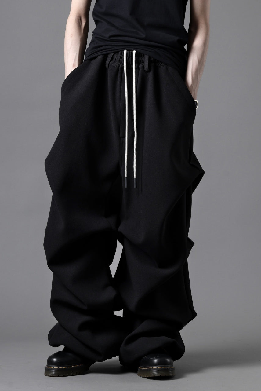 A.F ARTEFACT EXTREME WIDE BAGGY PANTS / KNIT JERSEY (BLACK)