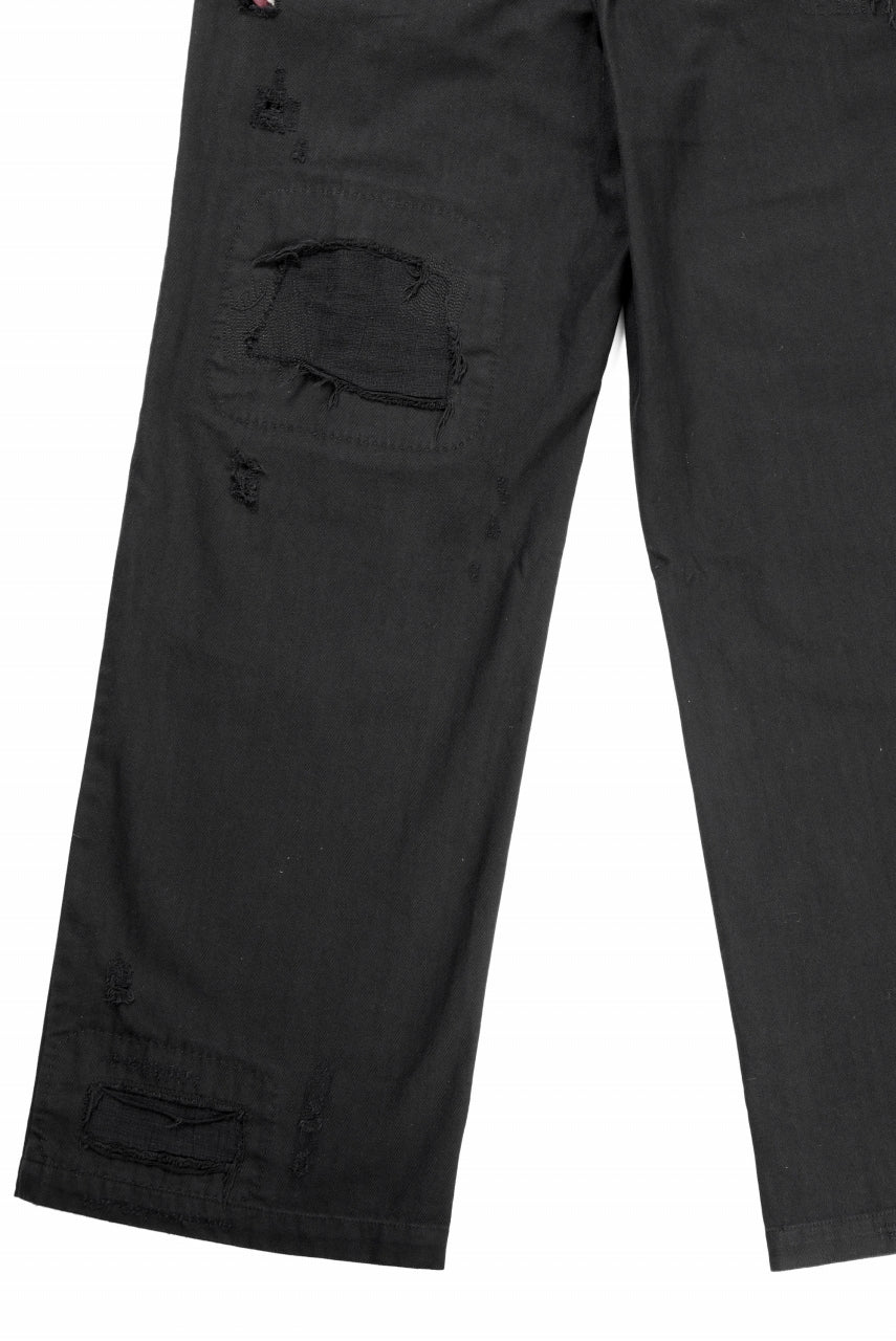 画像をギャラリービューアに読み込む, Professor.E DISTRESSED WORK PANTS (BLACK)