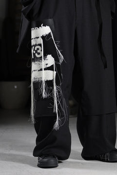 画像をギャラリービューアに読み込む, Y-3 Yohji Yamamoto SPORTS UNIFORM PATCH PANTS (BLACK)