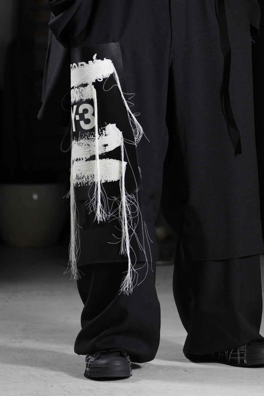 画像をギャラリービューアに読み込む, Y-3 Yohji Yamamoto SPORTS UNIFORM PATCH PANTS (BLACK)