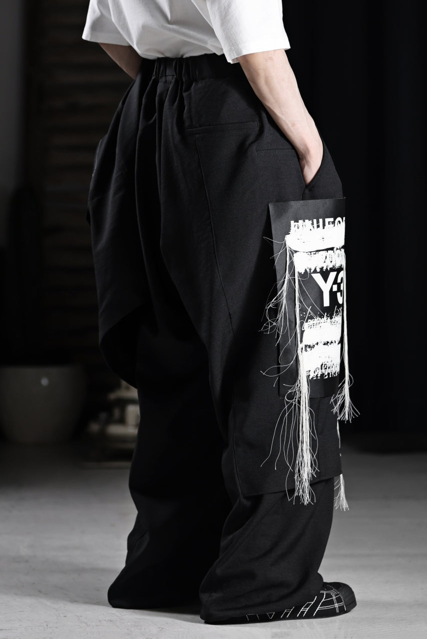 Y-3 Yohji Yamamoto SPORTS UNIFORM PATCH PANTS (BLACK)