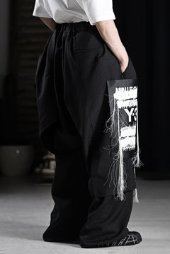 画像をギャラリービューアに読み込む, Y-3 Yohji Yamamoto SPORTS UNIFORM PATCH PANTS (BLACK)