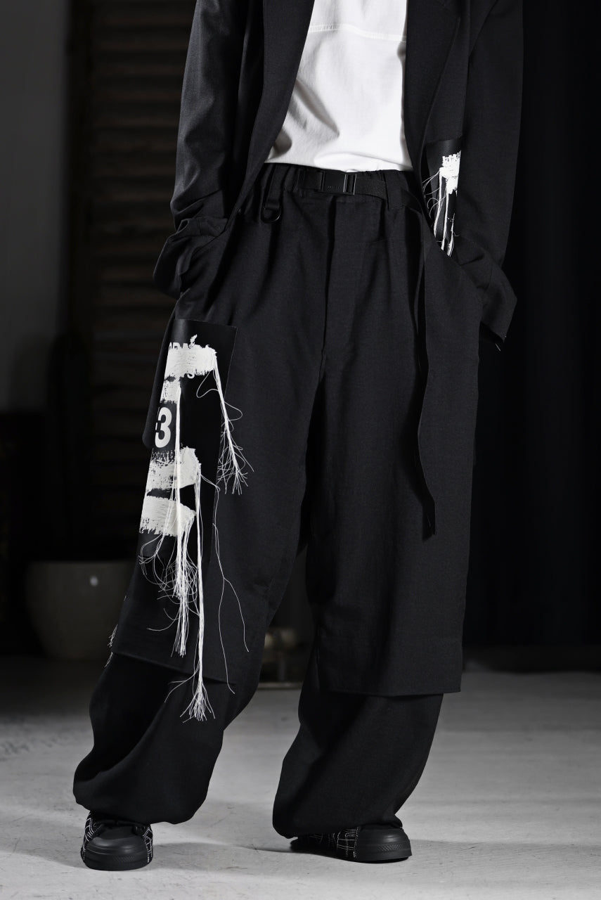 Y-3 Yohji Yamamoto SPORTS UNIFORM PATCH PANTS (BLACK)