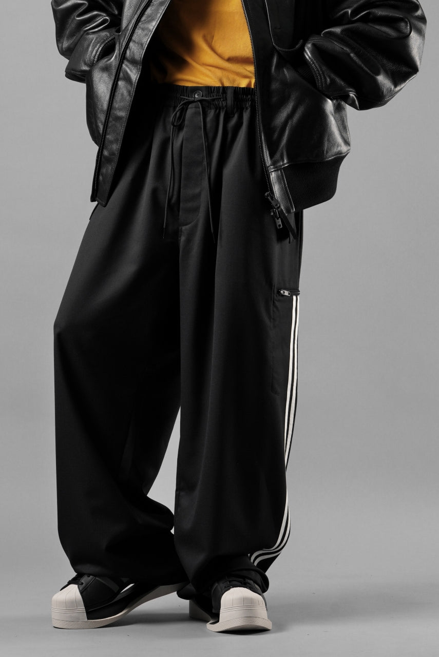 Y-3 Yohji Yamamoto REFINED WOOL STRAIGHT PANTS (BLACK)