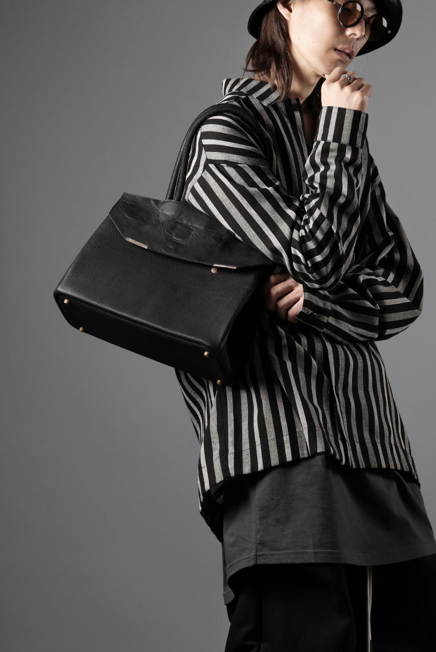 画像をギャラリービューアに読み込む, ierib exclusive TYPE-Ⅱ Bark Bag 30 / Wild Boar + Waxed Horse Butt Leather (BLACK)