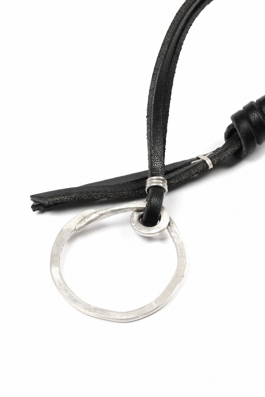 Load image into Gallery viewer, m.a+ silver / leather key holder / A-KH1 GR 3,0 (BLACK)