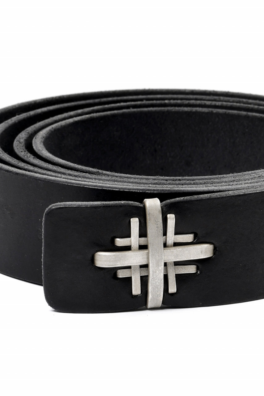 Load image into Gallery viewer, m.a+ double cross buckle medium belt / EX+1D GR3,0 (BLACK)