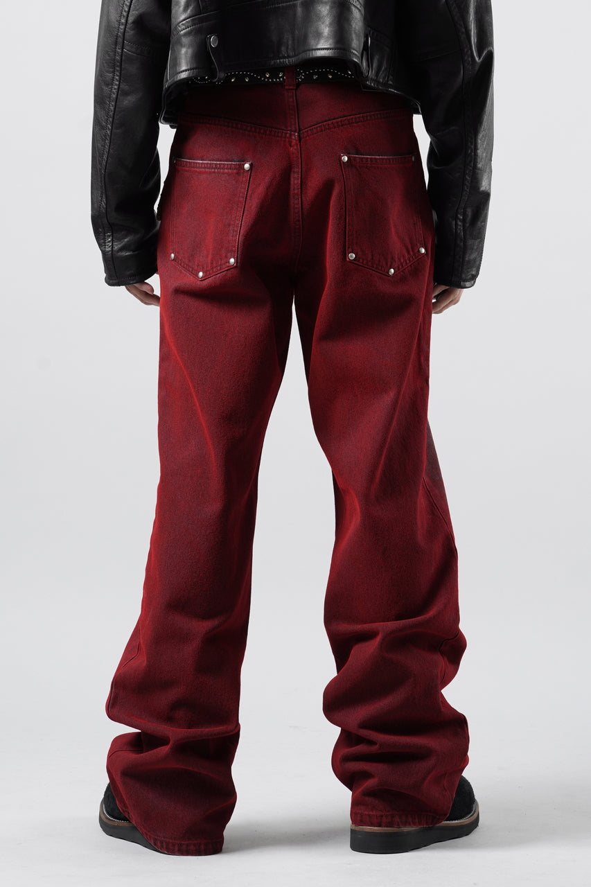 画像をギャラリービューアに読み込む, LITTLEBIG Flocked Denim Pants (RED)