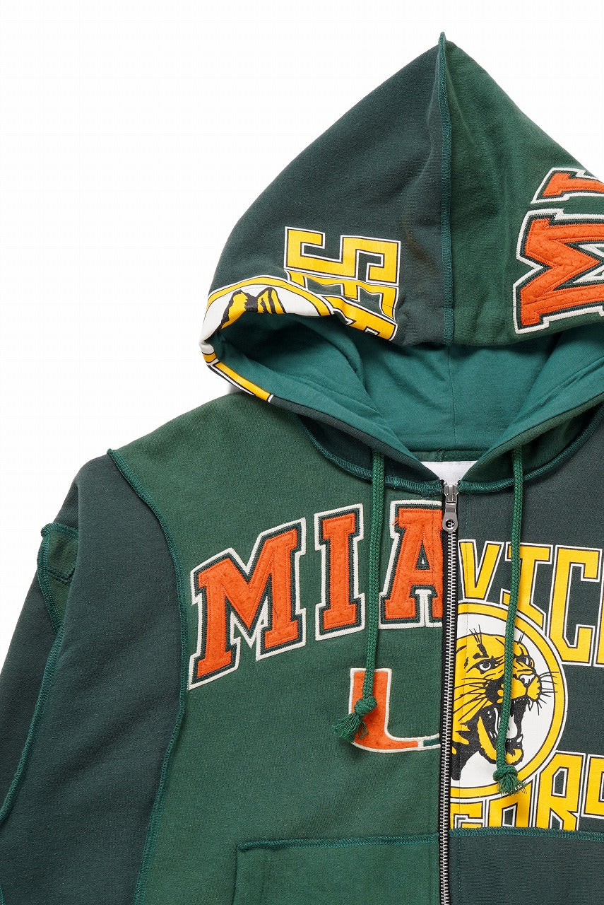 画像をギャラリービューアに読み込む, CHANGES REMAKE PANELED HOODIE (MULTI GREEN #B)
