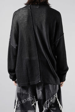 Load image into Gallery viewer, ISABEL BENENATO Linen Crew-Neck Sweater (BLACK)