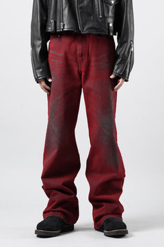 画像をギャラリービューアに読み込む, LITTLEBIG Flocked Denim Pants (RED)