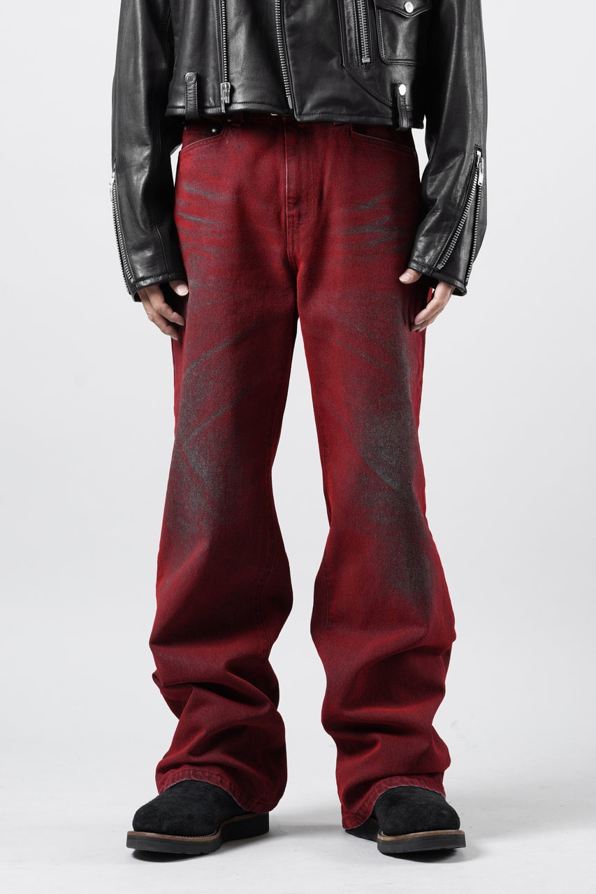 画像をギャラリービューアに読み込む, LITTLEBIG Flocked Denim Pants (RED)