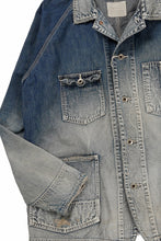画像をギャラリービューアに読み込む, FULLCOUNT x N/07 exclusive COVER ALL JACKET / 10.5oz Zimbabwe Denim (INDIGO BLUE / EFFECTED)