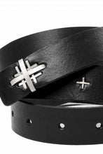 Load image into Gallery viewer, m.a+ double cross buckle medium belt / EX+1D GR3,0 (BLACK)