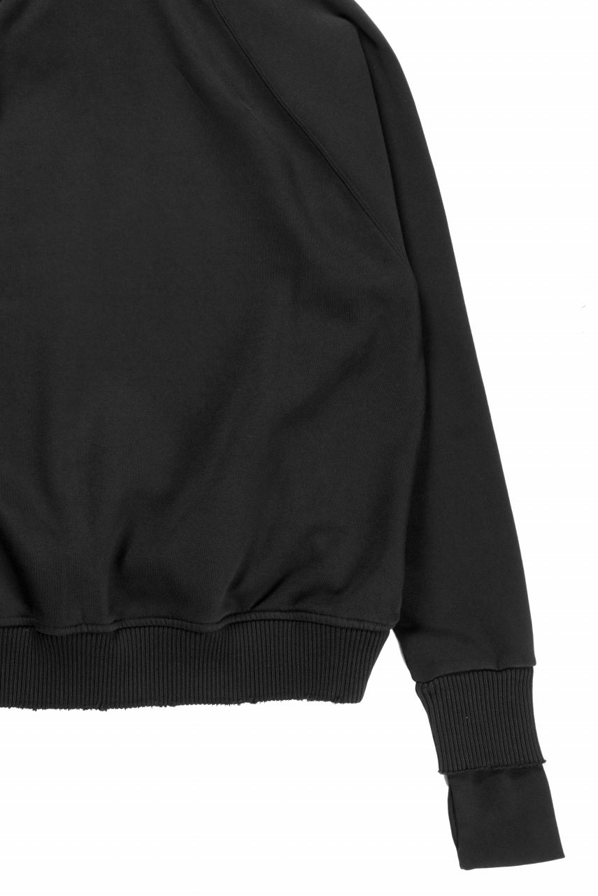 Load image into Gallery viewer, thom/krom RAGLAN SLEEVE HOODIE / SMOOTH SWEAT JERSEY (BLACK)