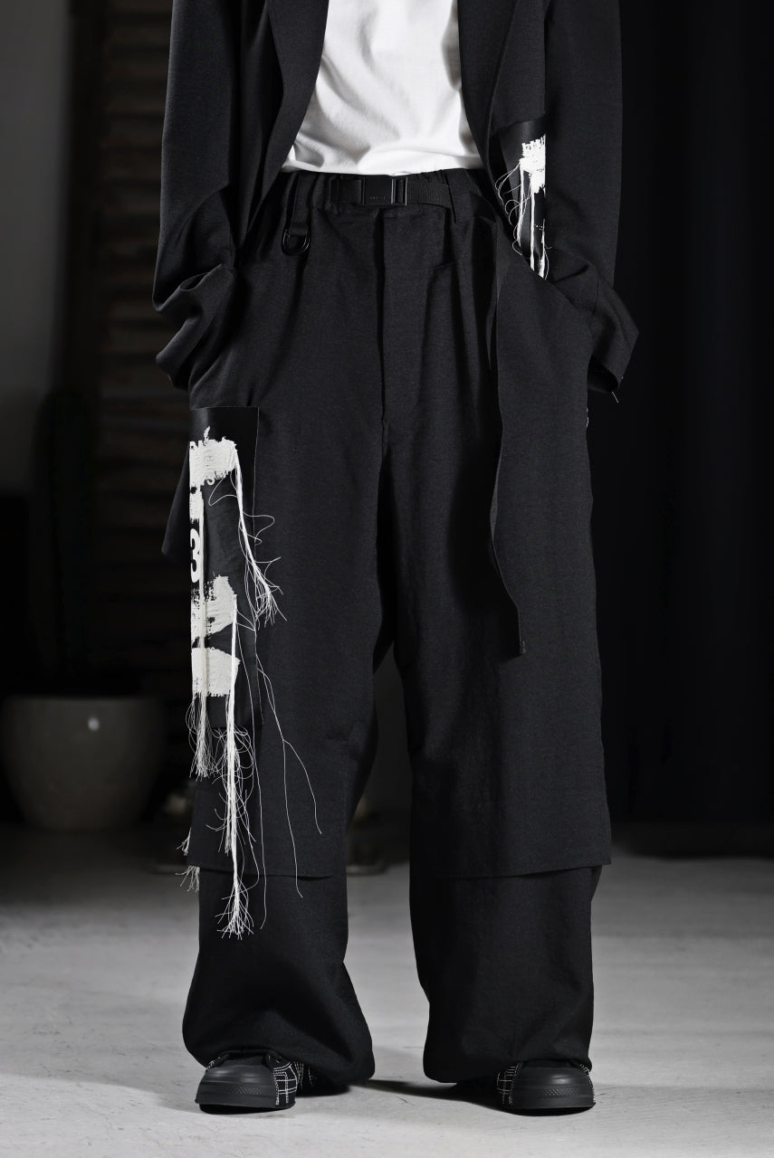 Y-3 Yohji Yamamoto SPORTS UNIFORM PATCH PANTS (BLACK)