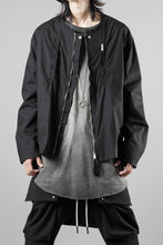 画像をギャラリービューアに読み込む, thom/krom COLLARLESS JACKET / STRETCH COTTON (BLACK)【26SS PRE SALE】