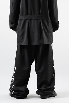 Load image into Gallery viewer, Y-3 Yohji Yamamoto CHITO GRAPHIC WIDE WOOL PANTS (BLACK)