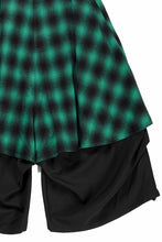 画像をギャラリービューアに読み込む, beauty : beast 8Q LAYERED SUPER WIDE SAROUEL PANTS / CHECKER EDITION (BLACK x GREEN)