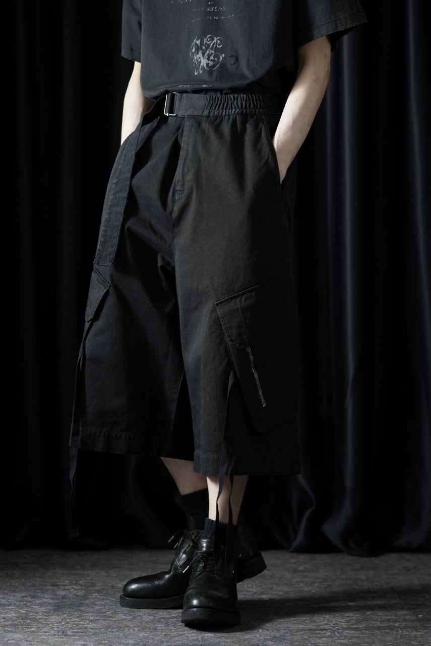 Load image into Gallery viewer, ISABEL BENENATO Washed Cotton Short Pants (BLACK)