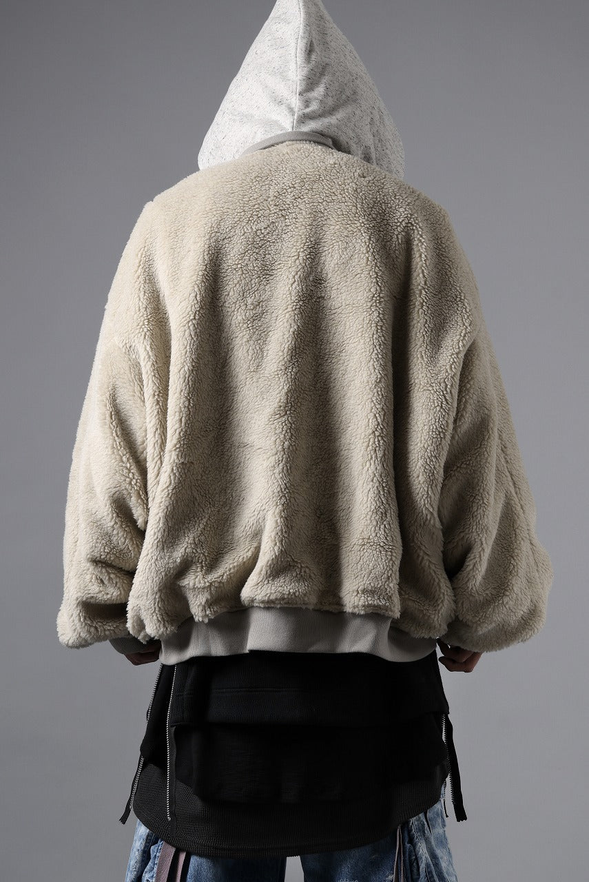 A.F ARTEFACT REVERSIBLE TEDDY BOMBER JACKET (IVORY)