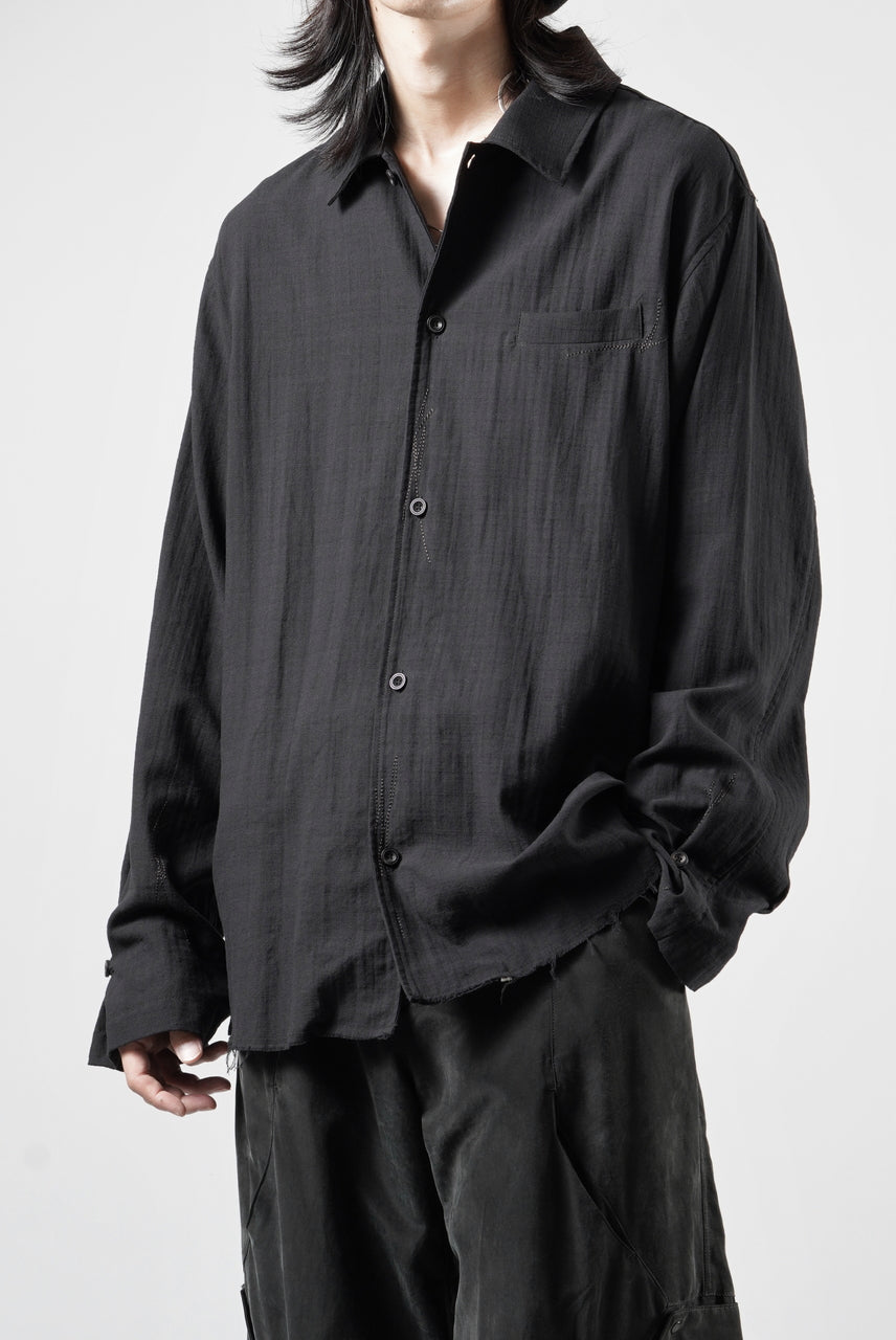 画像をギャラリービューアに読み込む, Professor.E EMBROIDERED SHIRT (BLACK)