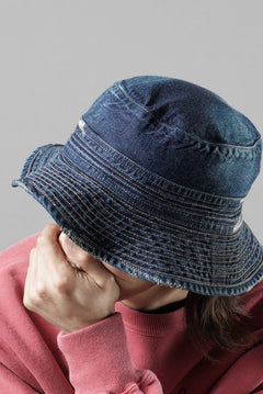 Load image into Gallery viewer, MADNESS NV. NEP DENIM BUCKET HAT (INDIGO)