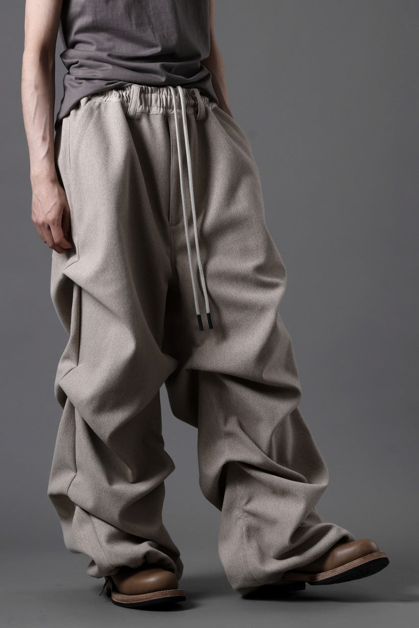 A.F ARTEFACT EXTREME WIDE BAGGY PANTS / KNIT JERSEY (BEIGE)