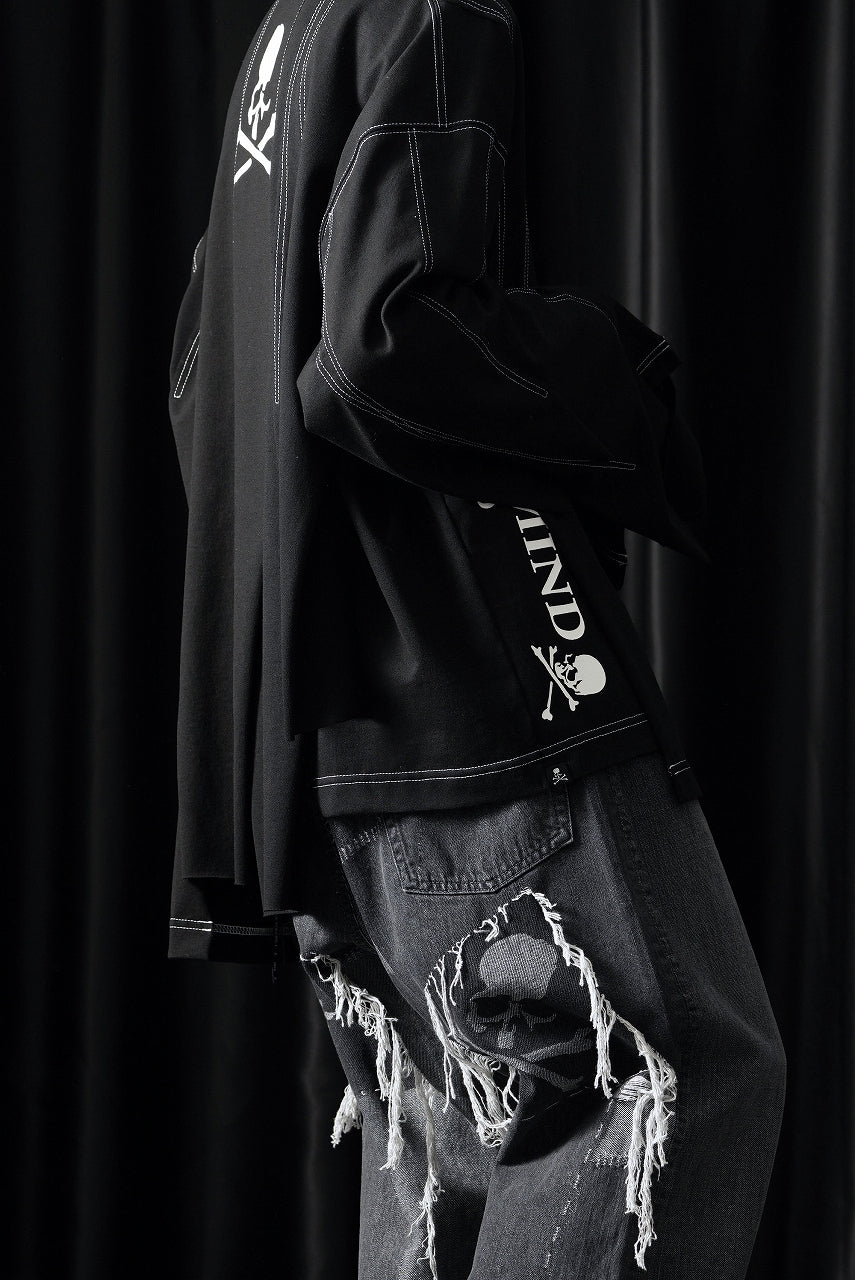 Load image into Gallery viewer, MASTERMIND WORLD  RECONSTRUCTED LS TOP (BLACK)